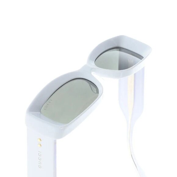 NWT Gucci GG1528S-004 Light Blue Rectangle 53mm Sunglasses
